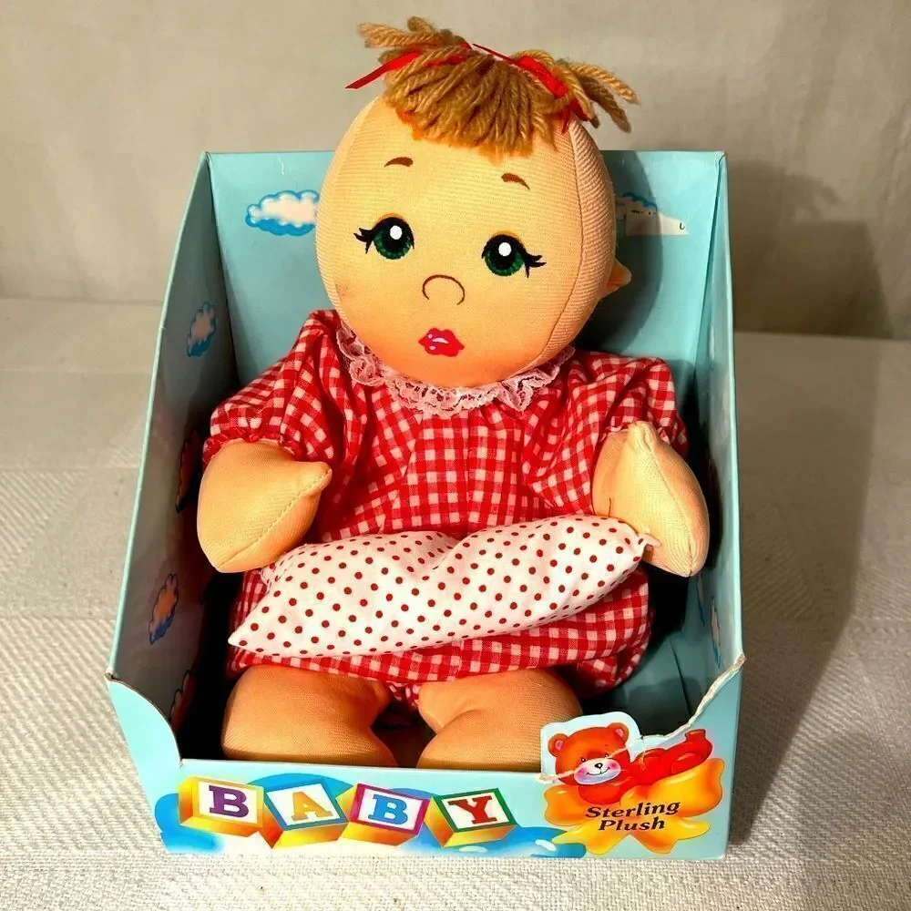 Vintage Cloth Doll Plush Baby Sterling Plush Inc NY RARE.
